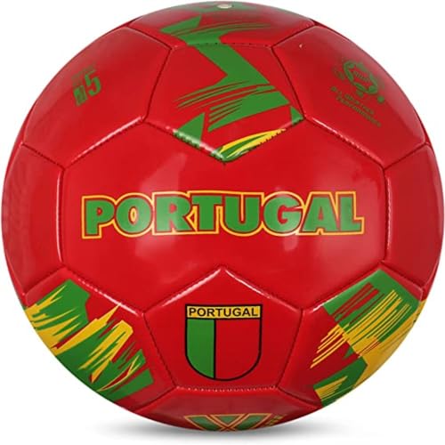 Image of Vizari Country Soccer Ball with Long-Lasting Air Retention Bladder and Machine-Stitched Panels | Consistent Bounce for Passing and Shooting | Eye-Catching National Colors Design