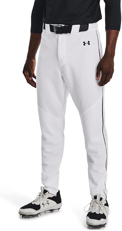 Under Armour Men's Utility Baseball Straight Leg Piped Pants 22 | Fitted, Straight Leg, Side Piping Detail, Inseam 32"
