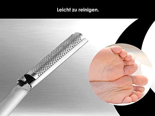 Hornhautraspel aus Edelstahl für schonende Hornhautentfernung