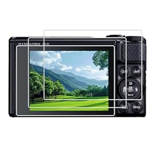 kinokoo Displayschutzfolie kompatibel mit Canon PowerShot SX740 HS/SX730 HS Kamera, 0,25 mm, Härte 9H, gehärtete Glasfolie für Canon SX740 SX730 Zubehör, blasenfrei/kratzfest (3 Packungen)