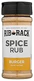 Rib Rack Dry Spice Rub - Burger, 7.0 oz. - Meat Seasoning for BBQ, Grill, Smoker - All Natural Ingredients (Packaging May Vary)