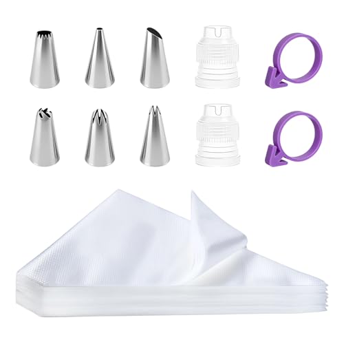 110PCS Poche À Douille Jetable Set- 100 Pièces Avec 6...