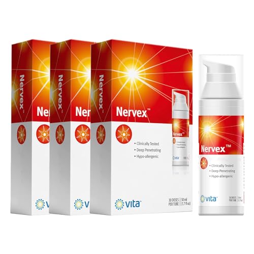 Image of Vita Sciences Nervex Maximum Neuropathy Support, Scientifically Developed for Effective Natural Fast Cream for Feet, Hands, Legs, Toes - Pack of 3