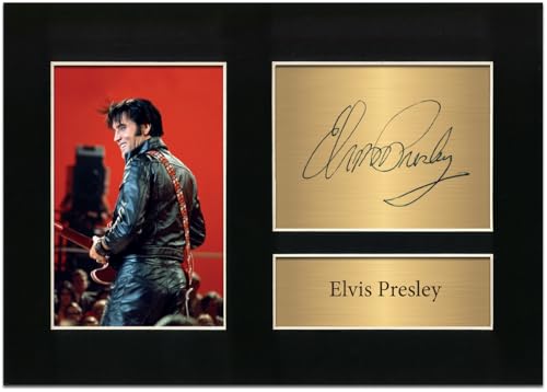 Zulu Image Elvis Presley A4 Printed Autograph Inspired Signed Poster Photo Reproduction Print Picture Display Legend Rock Roll Wall Art No3
