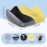 Memory Foam Seat Cushion for Relief Sciatica, Office Chair Cushion, Coccyx Cushion for Long Sitting, Ergonomic Orthopedic Cushion for Hip & Coccyx Pain Relief, Home, Car, Wheelchair, Gaming Chair - Image 2