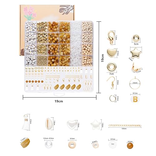 Xylise Jewelry Making Supplies Kit Natural Stone Beads for Irregular Natural Stone with for DIY Craft Bracelet Necklace Earrings for Adults (Topaz) by Xylise - Used condition - Image 3