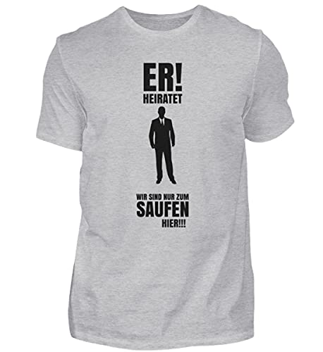 T-shirt Er heiratet pour enterrement de vie de garçon festif et soirée EVG drôle