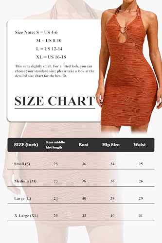 Image of Sparkly Y2K Halter Backless Deep V-Neck Bodycon Mini Dress for Women, Sexy Club & Date Night Party Dress