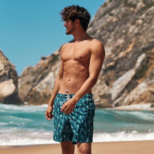 Image of maamgic Mens Slim Fit Swim Shorts Swim Trunks 7 inch Quick Dry Mens Bathing Suits with Mesh Lining