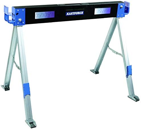 KF3003 Folding Sawhorse Jobsite Table/Single Pack, 1100lbs (500kg) Capacity 2 Positions Building Your Work Station
