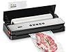 Bonsenkitchen Macchina per sottovuoto per alimenti secchi e umidi con cutter integrato, contiene 1 rotolo di sacchetti di pellicola, 5 sacchetti sottovuoto pretagliati