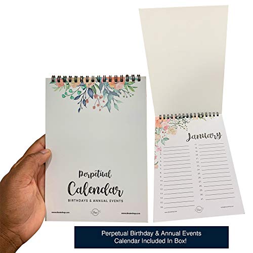 Dessie 100 Large All Occasion Greeting Cards Assortment w/Greetings Inside. Birthdays, Sympathy, Thinking Of You etc. Card Organizer Box With Dividers, Colored Envelopes, Gold Seals, Events Calendar.