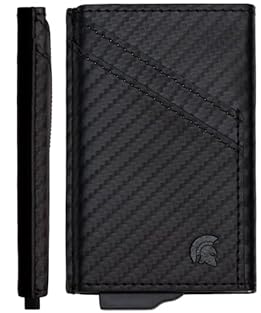 PRACTICAL & SAFE - We’ve selected the highest quality materials for our lightweight, slimline RFID wallet. Our dual-layer RFID blocking technology, quick-access card ejector pop-up wallet with aircraft-grade aluminium wrapped in carbon fibre, provide...