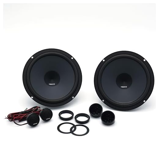Hertz K 165 – 2-Wege-Lautsprecherset Serie UNO mit 165 mm Tieftöner, 24 mm Hochtöner und integrierter Frequenzweiche, 300W Peak, 4 Ohm