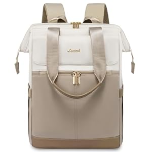 LOVEVOOK Rucksack Damen, Laptop Schulrucksack Wasserdicht, Schultasche Teenager Backpack Women Elegant Tagesrucksäcke Handtasche 2 in 1, 15,6 Zoll Arbeitstasche Lehrertasche Reiserucksack für Uni Büro