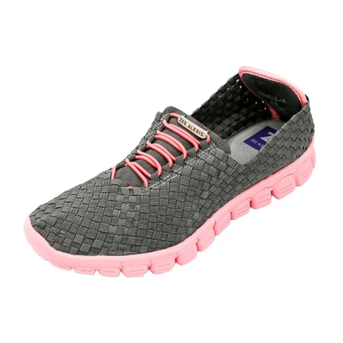 Image of Zee Alexis Women's Danielle Sneakers | Breathable Lightweight Flexible Casual Comfortable Slip-On No-Tie Elastic Laces Woven Shoes