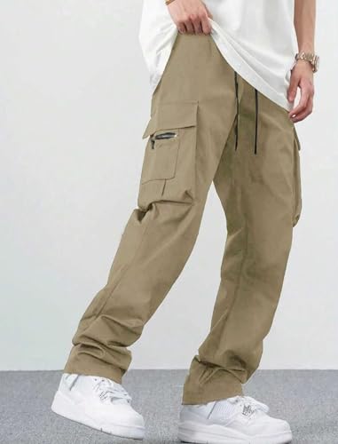ZAFUL Men Cargo Pants Casual Workout Sweatpants Drawstring Outdoor Hiking Pants3