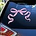 Pink Aesthetic Bow Car Decals Funny Girly Inspiration, Self-Love Humorous Car Window Accessories Affirmations Vinyl Waterproof 6 Inches Bumper Decal Gift for Mom Dad Friend Coworker