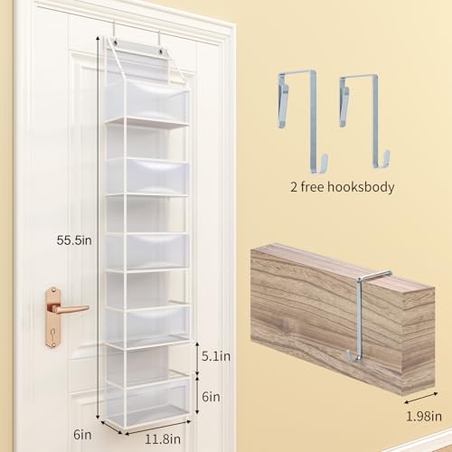 image for Fixwal 5-Shelf Over The Door Hanging Pantry Organizer, Room Organizer 