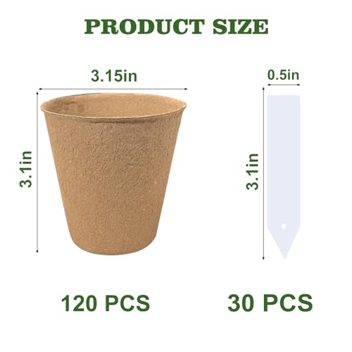 Biodegradable-Peat-Pots-for-Seedling-120-Pack-315-inch-Biodegradable-Plant-Seed-Starters-Kits-with-30-Plant-Labels-Garden-Germination-Nursery-Pots-for-Flower-Vegetable-Seed-Germination