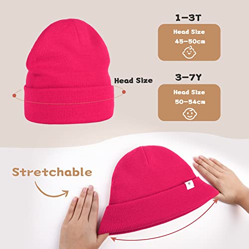 YANIBEST Baby Beanie for Boys Girls Toddler Beanie Satin Lined Baby Kids Beanies Knit Winter Hats4
