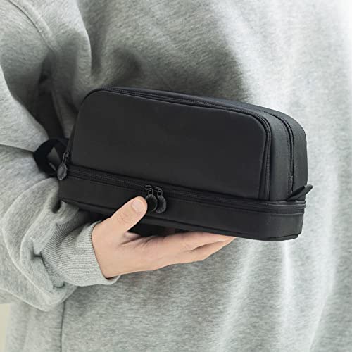 Image of CICIMELON Large Capacity Pen Pencil Case with 4 Compartments, Multi-Slot Pencil Pouch Bag Aesthetic School Supplies Organizer for Teens Adults (Black)