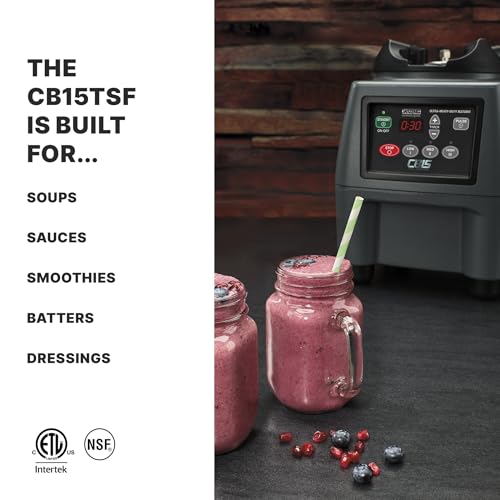 Image of Waring One-Gallon Food Blender with Electronic Keypad & Timer & Spigot | 3.75 HP Commercial Motor, 3-Minute Timer, 1-Gallon Stainless Steel Jar, 100+ Cycles a Day, Restaurants, NSF Certified