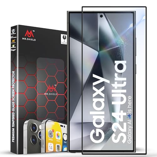 Image of Mr.Shield Top-Notch HD+ Tempered Glass Screen Protector Guard Designed for Samsung Galaxy S24 Ultra (6.9 Inch), 9H Hardness, Military Grade Protection, Easy Installation kit