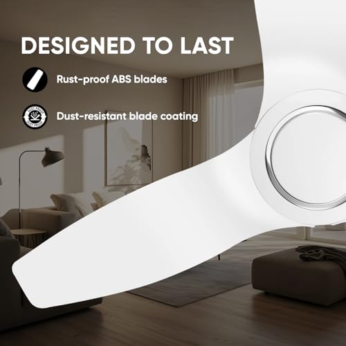 Image of CADLEC ThunderX 1200mm BLDC Ceiling Fan with Remote Control | BEE 5 star Rated Energy Efficient Ceiling Fan | High Air Delivery | 5 Year Warranty (White)