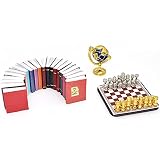 iLAND Miniature Dollhouse Accessories for Dollhouse Furniture, Mini Book Globe Chess Set for Dollhou