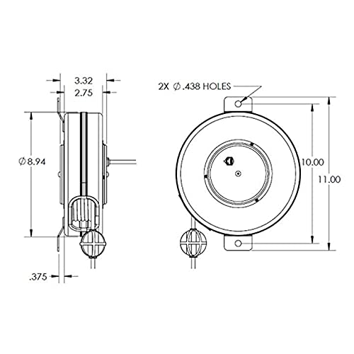 Cable retractil CAT6 de 65 pies con carrete miniatura 4