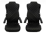 Fundas negras para asiento de camión, para camiones MAN TGA, TGL TGM, TGS, TGX (2 unidades)