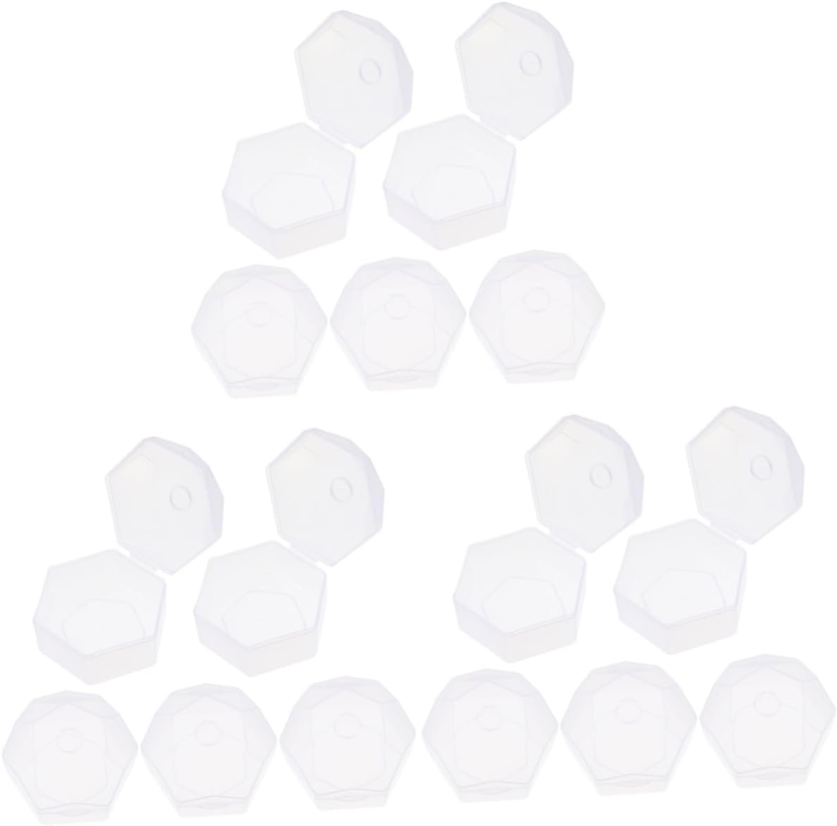 Kisangel 15pcs Transparent Pacifier Case for Portable Storage Box for Pacifiers Multi-Purpose Organizer for Newborns and Smooth Edges Easy Access and Dirt Storage