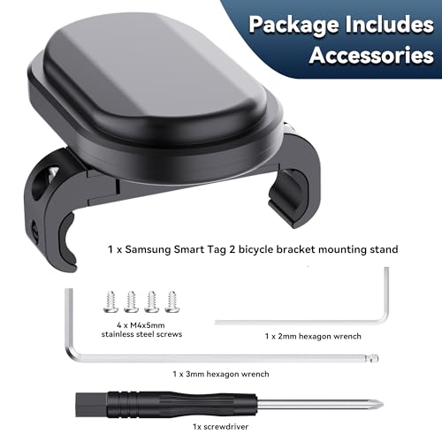 DDJ Montaż na rowerze kompatybilny z Samsung Smart Tag 2/Moto Tag/AirTag, ukryty pod siodełkiem rowerowym, wodoodporny antykradzieżowy uchwyt GPS do rowerów górskich, rowerów elektrycznych, wraz z