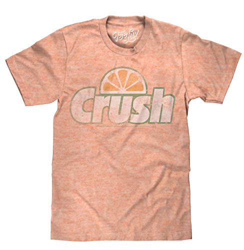 Tee Luv Orange Crush Big and Tall T-Shirt - Crush Soda Logo Graphic Tee Shirt (Orange Snow Heather) (3XLB)