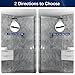 LukLoy Fixed Glass Bracket, Wall to Glass Shower Support Bar, One-Piece Casting L Shape Stabilizer Mounting Bracket for 8-12mm Shower Glass Panel, No Drill in Glass(Black, Left)