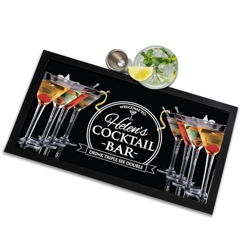 Bar Runner Cocktail Personnalisé | Bar à Cocktail en Verre Mat Runner Beer Mat - Accessoires de Cocktail