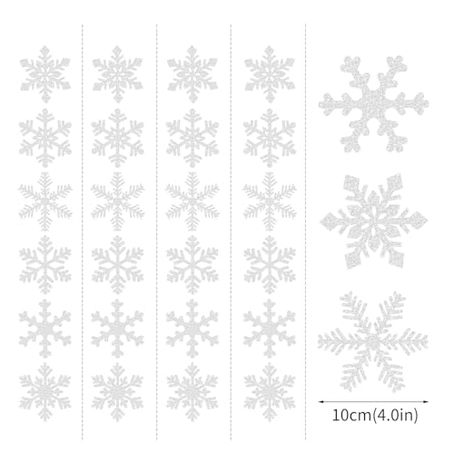 Image of Snowflake Snow White-Silver Christmas Party-Decorations Garland - 6pcs Winter Girl Frozen Birthday New Year Hanging Decoration Streamers Banner, Wonderland Party Supplies Decor Panduola