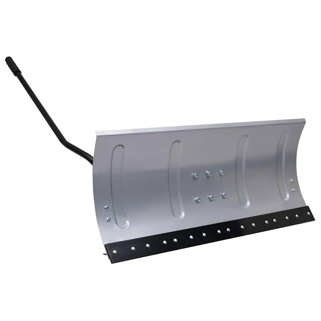 vidaXL Schneeschild für Rasentraktor 3 Winkeleinstellungen Räumschild Schneepflug Schneeschieber 100cm Gummi Pulverbeschichteter Stahl Silbern