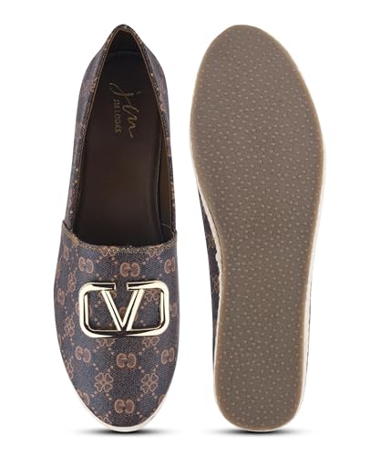 Image of JM LOOKS Women Slip On Platform Loafers with Buckle Detail Upper