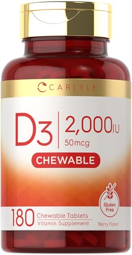 Carlyle Chewable Vitamin D3 2000 IU (50mcg) | 180 Chewable Tablets