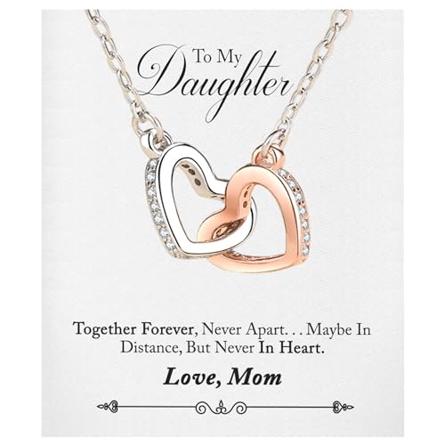 Daughter Necklace From Mom Mother 925 Sterling Silver Mother To Daughter Gifts Graduation Christmas Birthday Gifts With Heartfelt Message & Lighted Box
