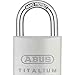 ABUS Kłódka Titalium 64TI/40 – zamek do piwnicy z korpusem zamka ze specjalnego aluminium – hartowany pałąk stalowy – poziom bezpieczeństwa ABUS 5