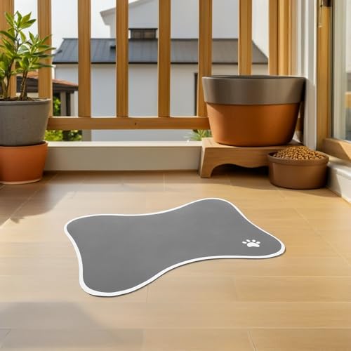 Tapis d'alimentation animaux antidérapant et lavable - 6