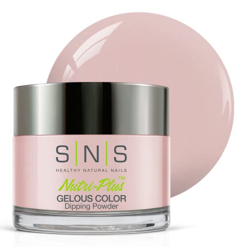 SNS Nail Dip Powder, Gelous Color Dipping Powder - School Of Rock (Natural, Nudes/Light Pink, Shimmer) - Long-Lasting Dip Nail Color Lasts 14 Days - Low-Odor & No UV Lamp Required - 1 oz