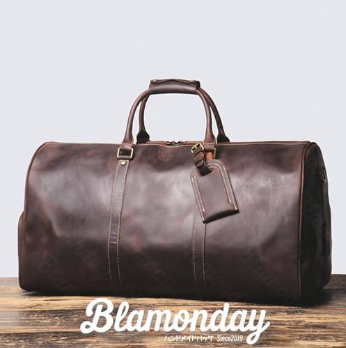 Amazon | BLAMONDAY ボストンバッグ メンズ 本革 大きめ 大容量 60l