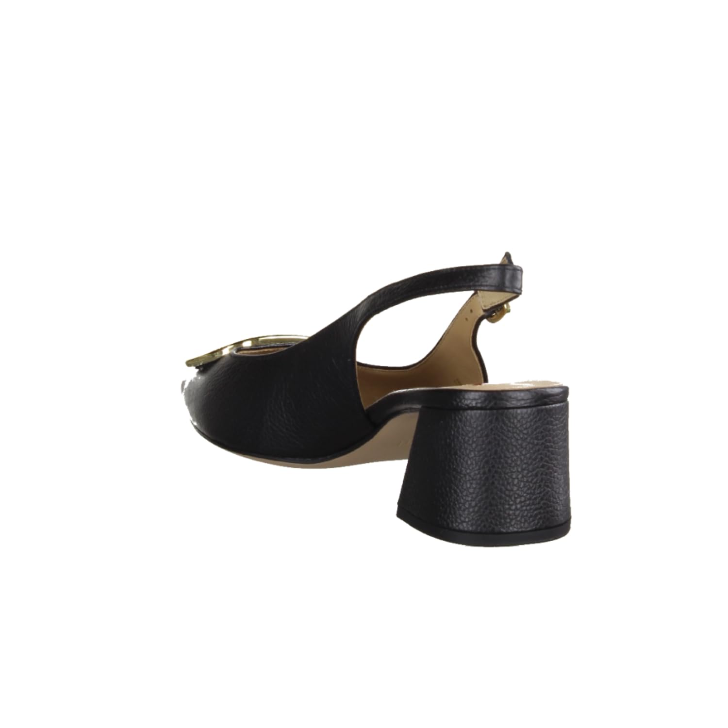 HÖGL 1-104623 czarne - Sling - buty damskie Top Trends, czarne, skóra (skóra cielęca graincalf), wysokość obcasa: 40 mm