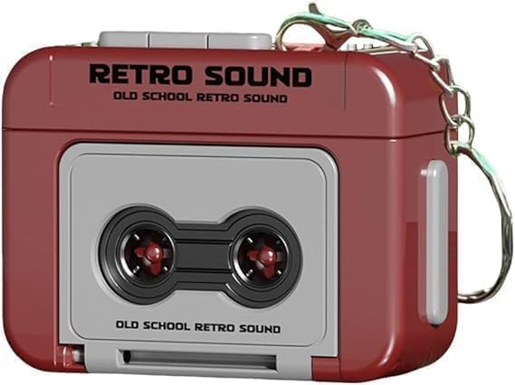 Image of Retro Sound Mini Voice Recorder Keychain - Cute Cassette Style Audio Recording Device with Playback | Portable Keychain Gadget for Bag, Car & Bike | Random Color (Blue /Brown)