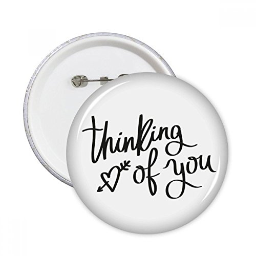 Badge bouton rond pensée à vous pour personnaliser un sac à dos ou une veste en jean au quotidien