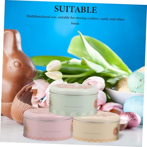 Boîtes métalliques à biscuits lapin Cabilock : 3 récipients hermétiques pour snacks de Pâques - 7